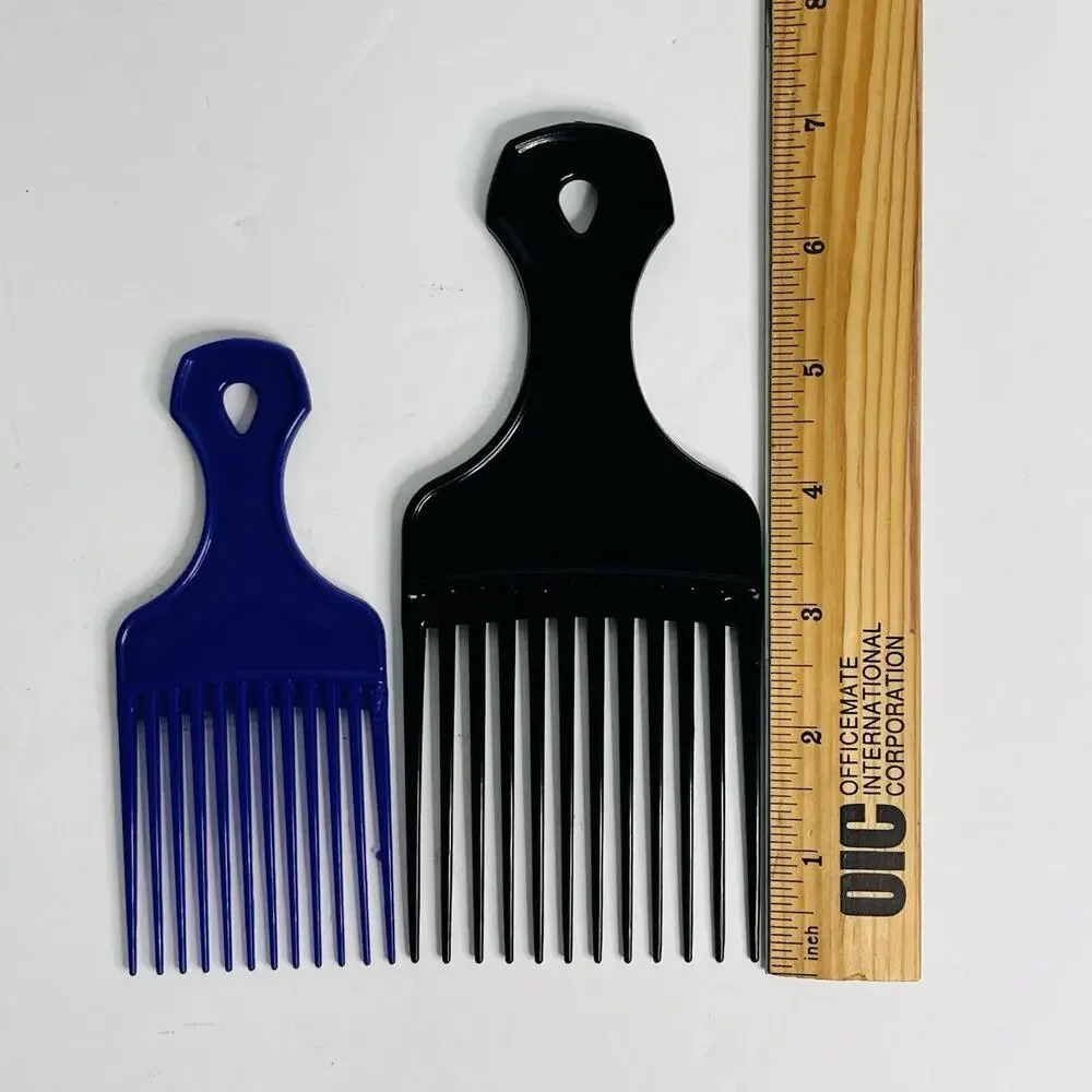 vintage long tooth hair‎ pick lift comb black purple props styling large small